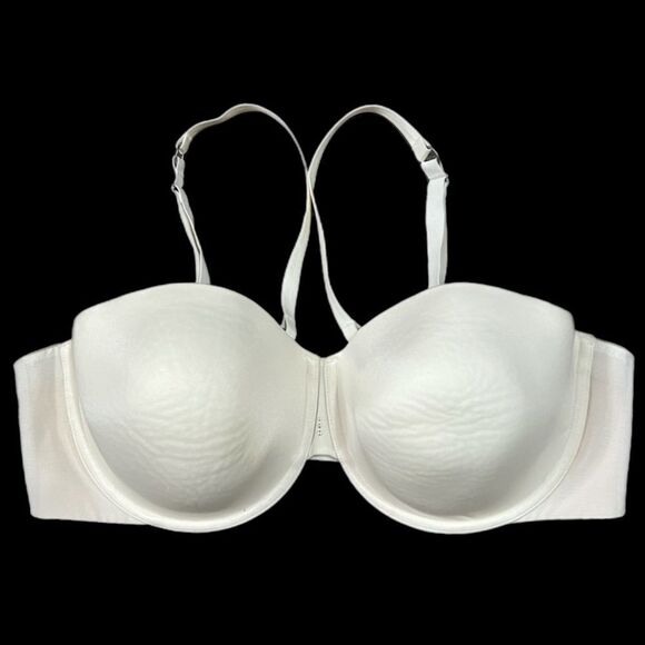 NWT Victorias Secret BIOFIT Multi-way Strapless lightly padded off White Bra 40D - Picture 2 of 10